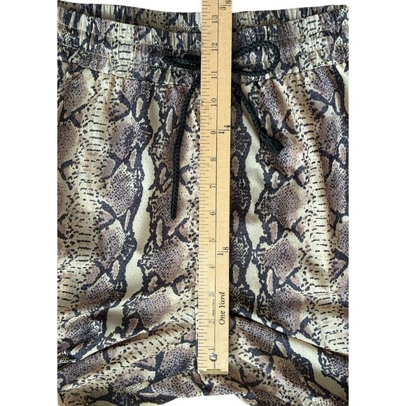 Revolve LPA Snake Print Nylon High Waist Joggers Women's Size Small Zip Pockets - Picture 7 of 14